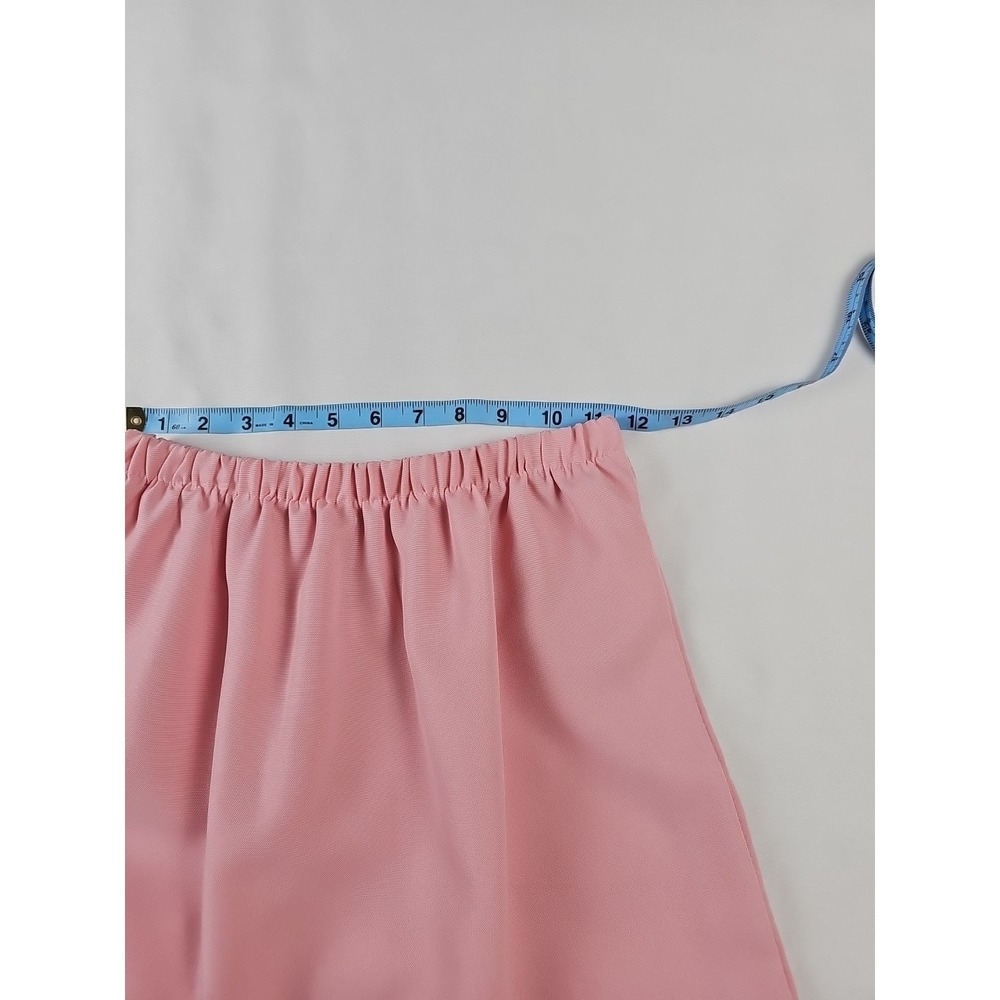 Elegant Pink Two-Piece Skirt Set with Lace Trim - Picture 6 of 12